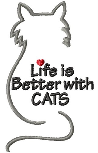 Life with Cats Machine Embroidery Design