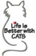 Picture of Life with Cats Machine Embroidery Design