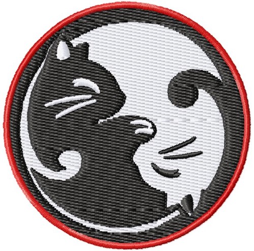 Yin Yang Cats Machine Embroidery Design