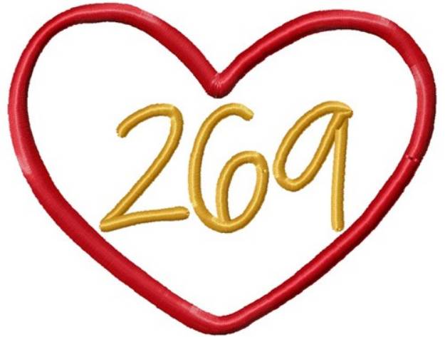 Picture of 269 Heart Machine Embroidery Design