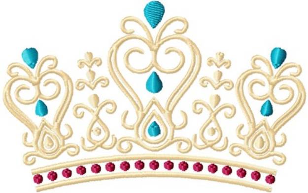 Picture of Fancy Jewel Crown Machine Embroidery Design