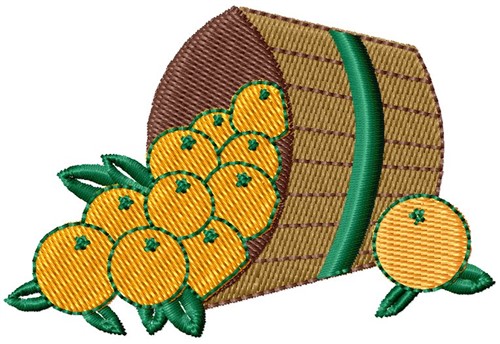 Bushel Oranges Machine Embroidery Design