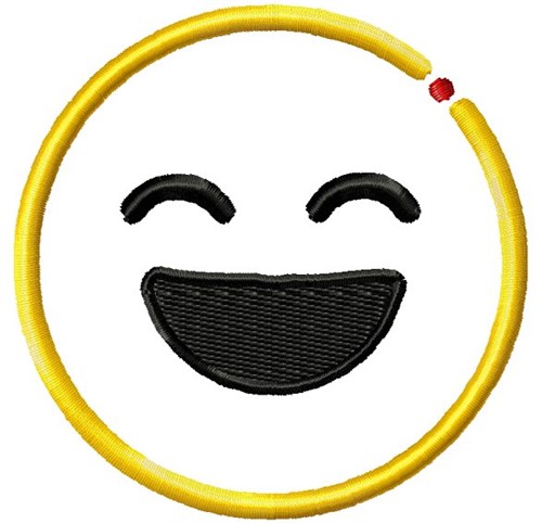 Smile Face Machine Embroidery Design
