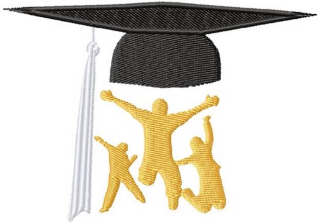 Picture of Grads with Cap Machine Embroidery Design