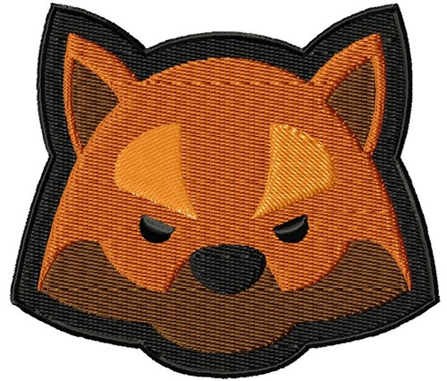 Red Fox Face Machine Embroidery Design