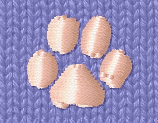 Picture of Small Paw Print Machine Embroidery Design