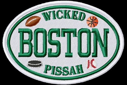 Wicked Boston Sports Machine Embroidery Design