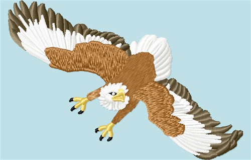 Flying Eagle Machine Embroidery Design