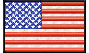 Picture of American Flag for Hat Machine Embroidery Design