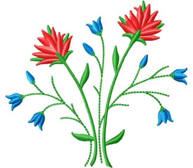Picture of Harebell Flowers Machine Embroidery Design