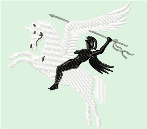 Warrior Pegasus Machine Embroidery Design