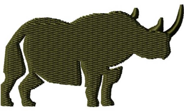 Picture of Rhino Silhouette Machine Embroidery Design