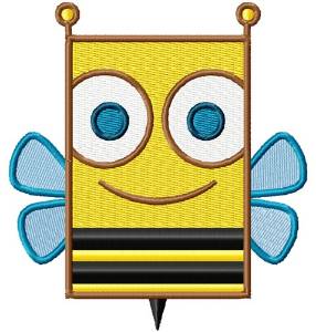 Picture of Square Bee Machine Embroidery Design