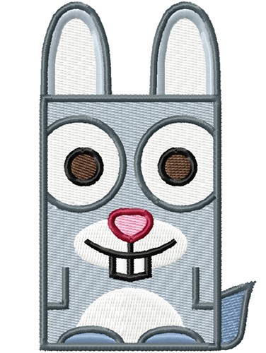 Square Bunny Machine Embroidery Design