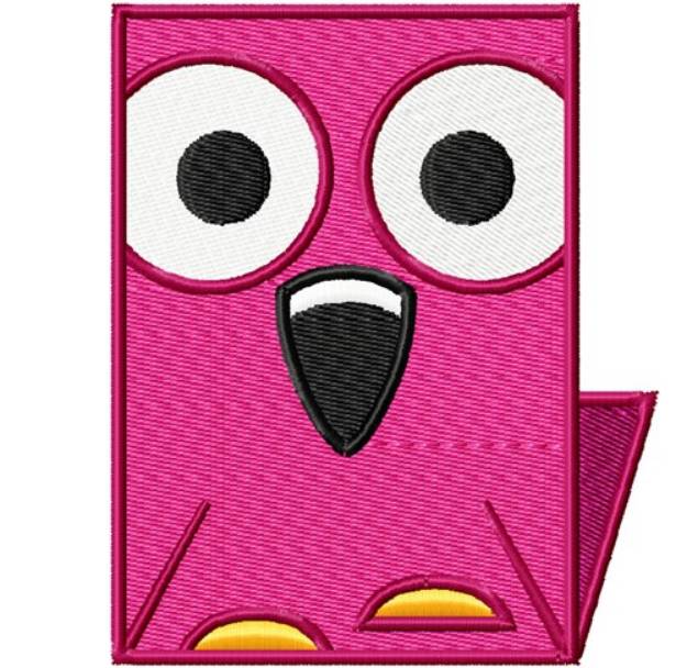 Picture of Square Flamingo Machine Embroidery Design