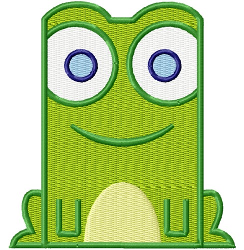 Square Frog Machine Embroidery Design