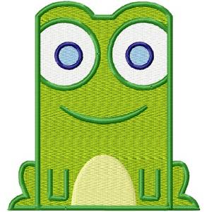 Picture of Square Frog Machine Embroidery Design