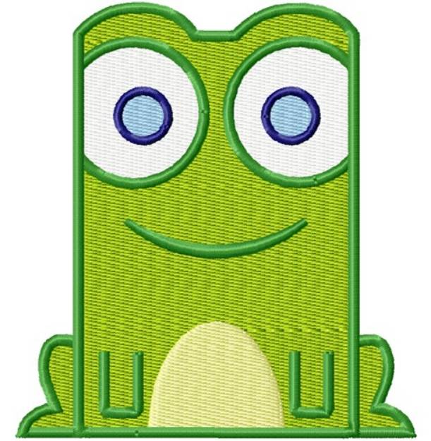 Picture of Square Frog Machine Embroidery Design