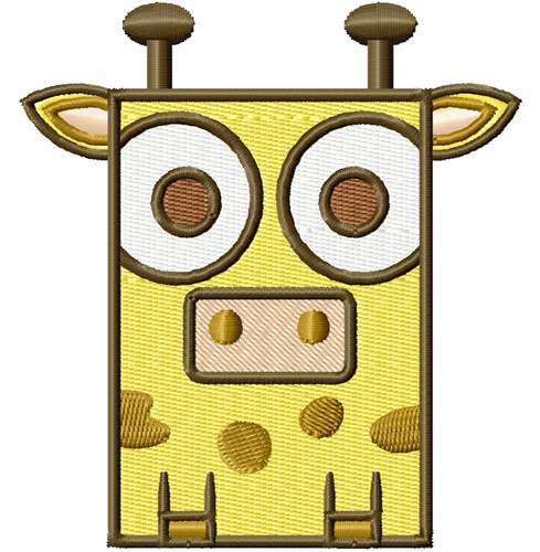 Square Giraffe Machine Embroidery Design