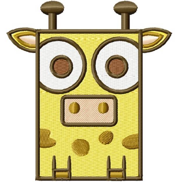 Picture of Square Giraffe Machine Embroidery Design