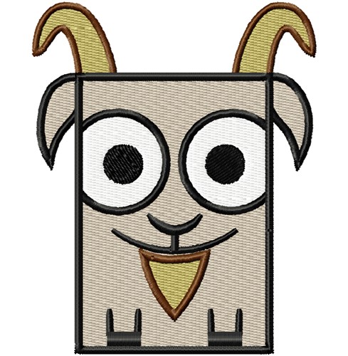 Square Goat Machine Embroidery Design