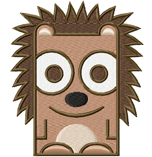 Square Hedgehog Machine Embroidery Design