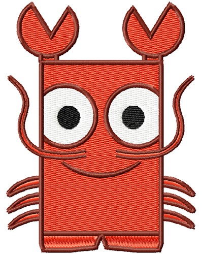 Square Lobster Machine Embroidery Design