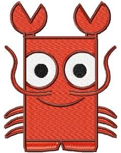 Picture of Square Lobster Machine Embroidery Design