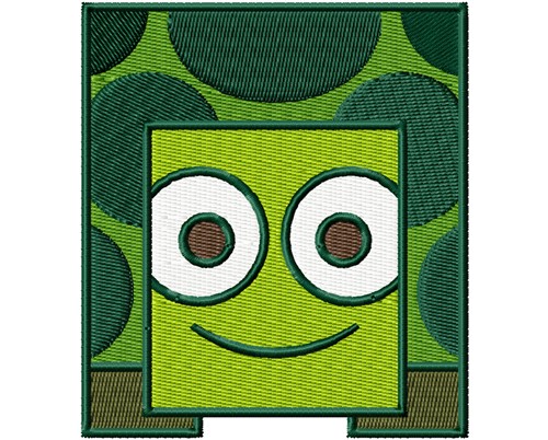 Square Turtle Machine Embroidery Design