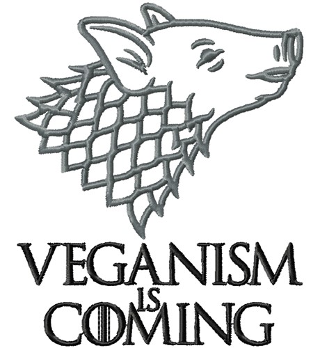 Veganism is Coming Machine Embroidery Design