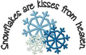 Picture of Snowflakes are kisses from heaven Machine Embroidery Design