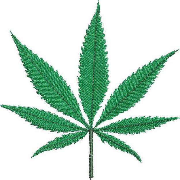 Picture of Cannabis Leaf Machine Embroidery Design