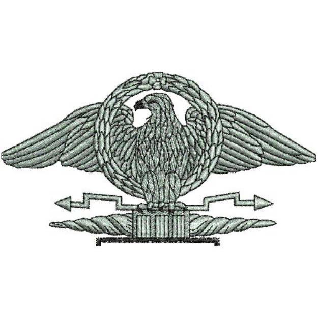Picture of Military Eagle Machine Embroidery Design