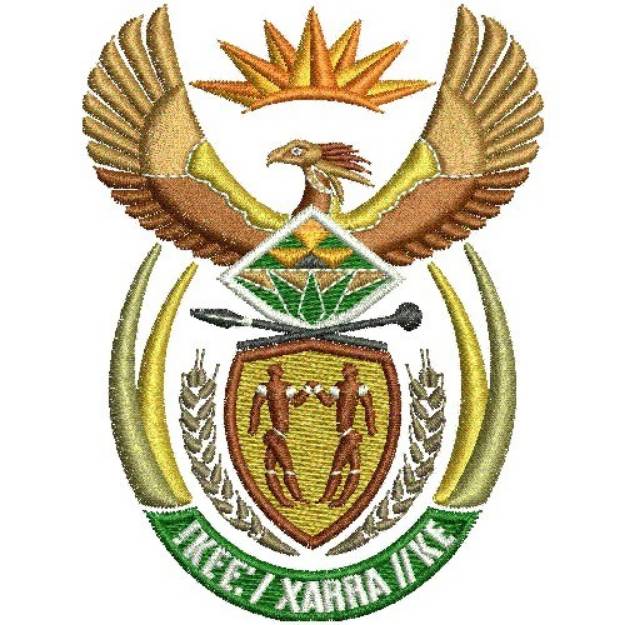 Picture of South Africa Crest Machine Embroidery Design