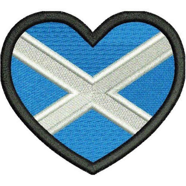 Picture of Scotland Heart Flag Machine Embroidery Design