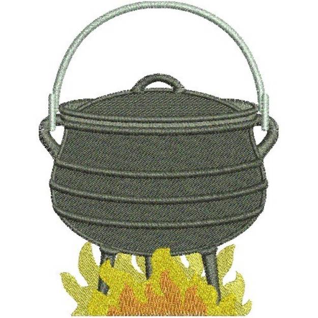 Picture of Pot On Fire Machine Embroidery Design