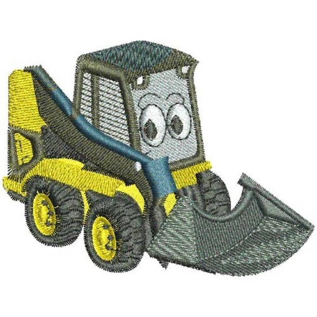 Picture of Cartoon Front Loader Machine Embroidery Design
