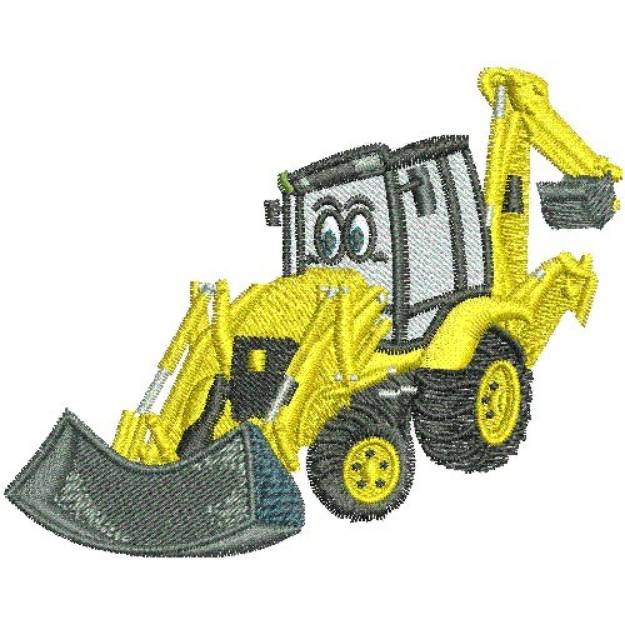 Picture of Cartoon Excavator Machine Embroidery Design