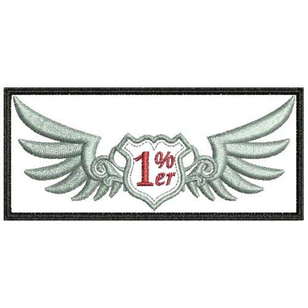 Picture of 1% Er Patch Machine Embroidery Design