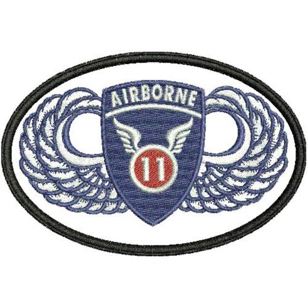 Picture of USA 11TH AIRBORNE PATCH Machine Embroidery Design