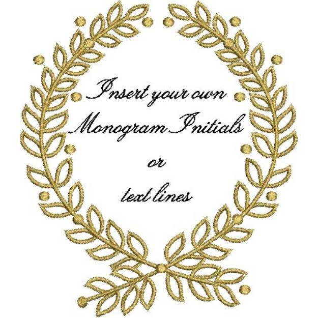 Picture of Wedding Ring Pillow Wreath Machine Embroidery Design