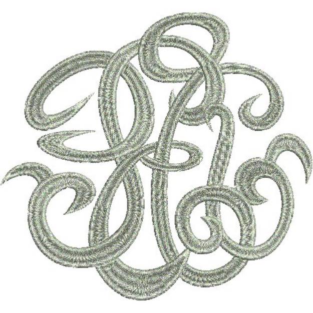 Picture of Monogram E Machine Embroidery Design