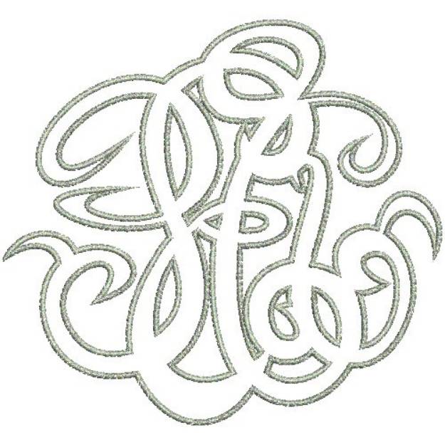 Picture of Monogram E Machine Embroidery Design
