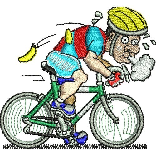 Cycling Man Machine Embroidery Design