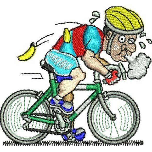 Picture of Cycling Man Machine Embroidery Design