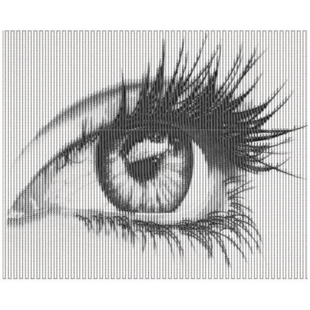 Picture of Realistc Womans Eye Machine Embroidery Design