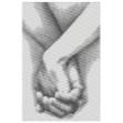 Picture of Realistic Holding Hands Machine Embroidery Design