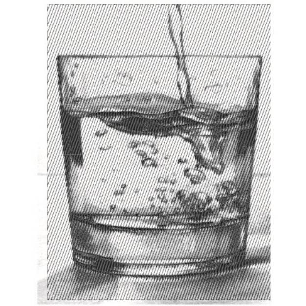 Picture of Realistic Glass of Water Machine Embroidery Design