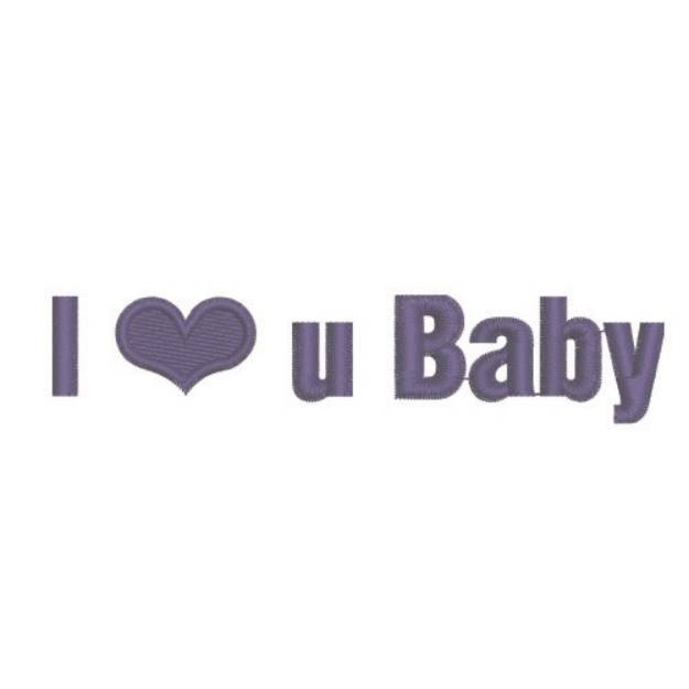 Picture of I Love You Baby Machine Embroidery Design