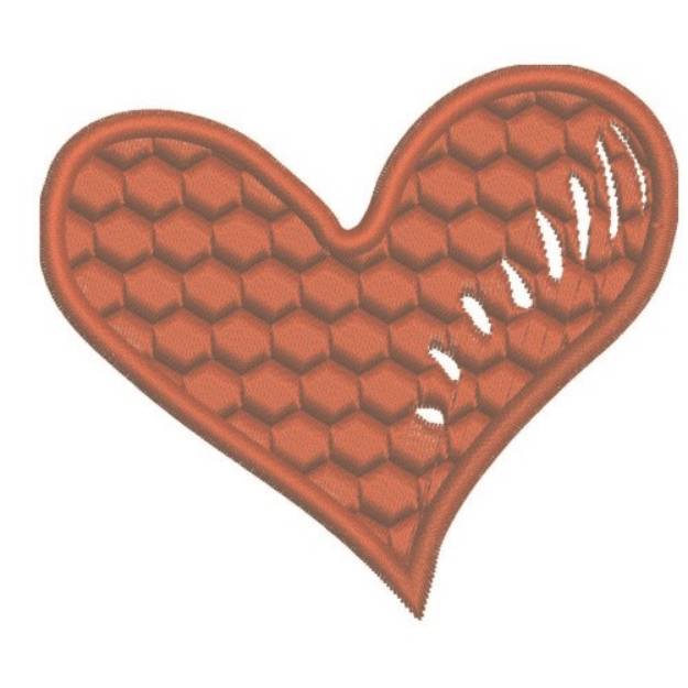 Picture of Honeycomb Heart Machine Embroidery Design